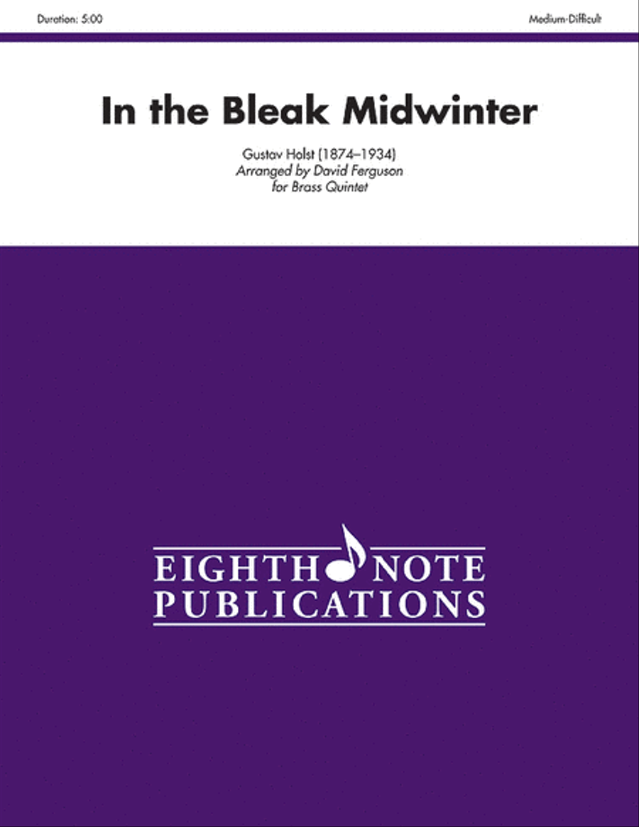 In the Bleak Midwinter Brass Quintet scores gallery preview page 1
