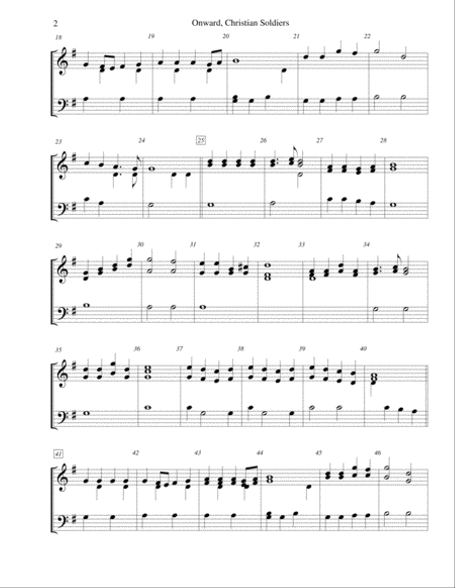 Onward, Christian Soldiers - for 2-octave handbell choir 2-Octaves scores gallery preview page 2