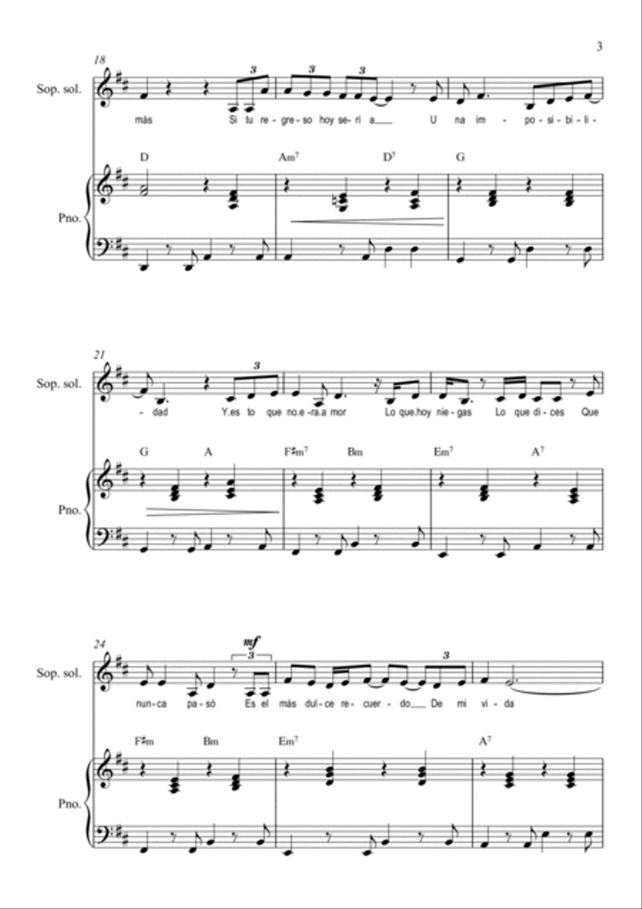 No Me Queda Mas Voice scores gallery preview page 3
