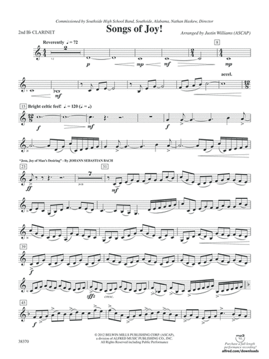 Songs of Joy!: 2nd B-flat Clarinet