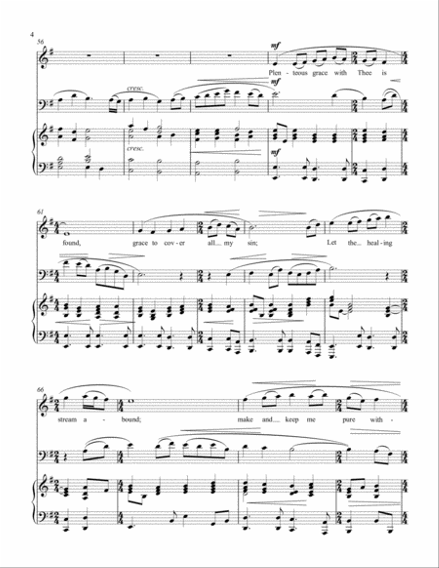Jesus, Lover Of My Soul Piano Trio scores gallery preview page 4