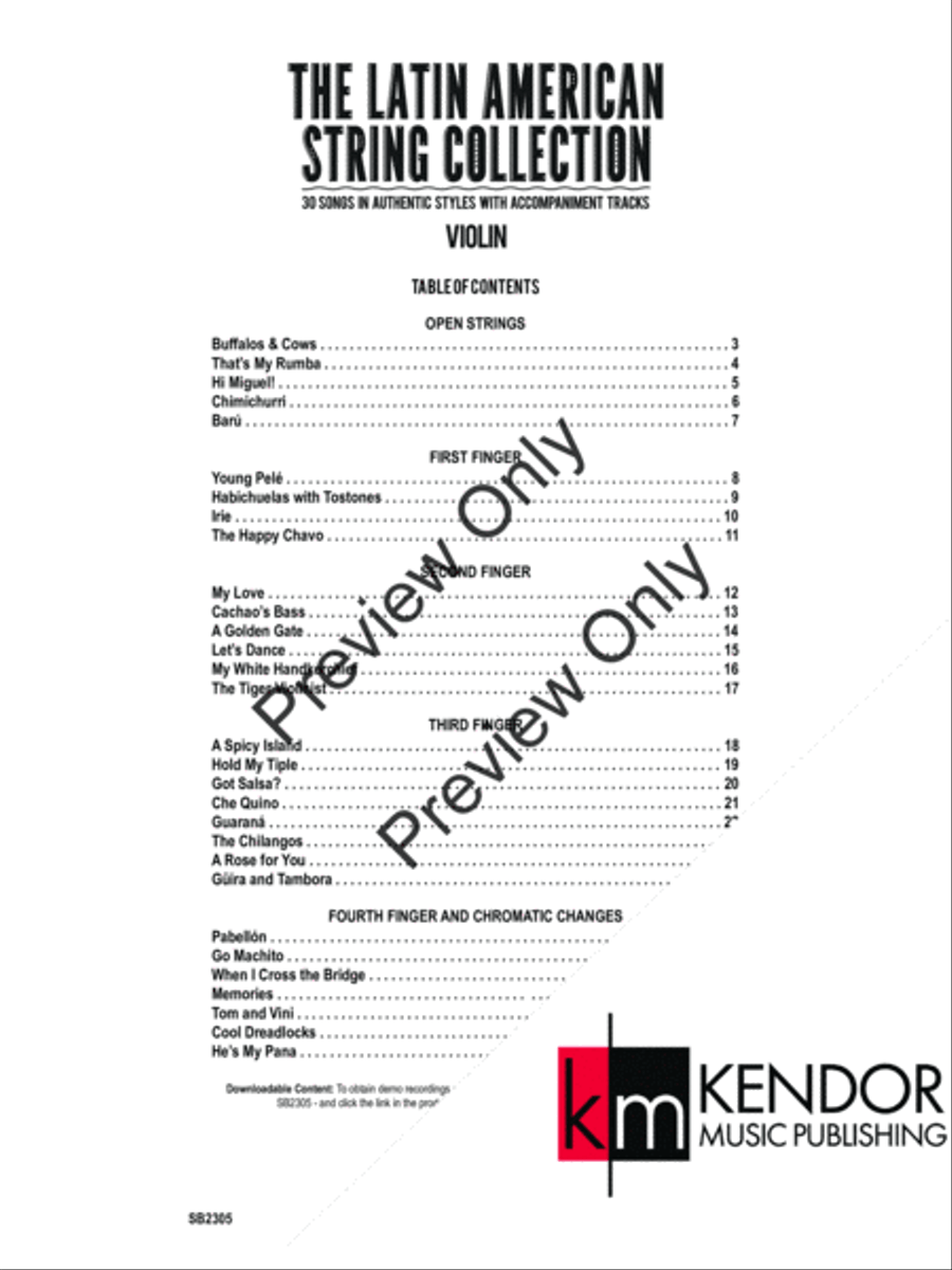 The Latin American String Collection Violin scores gallery preview page 2