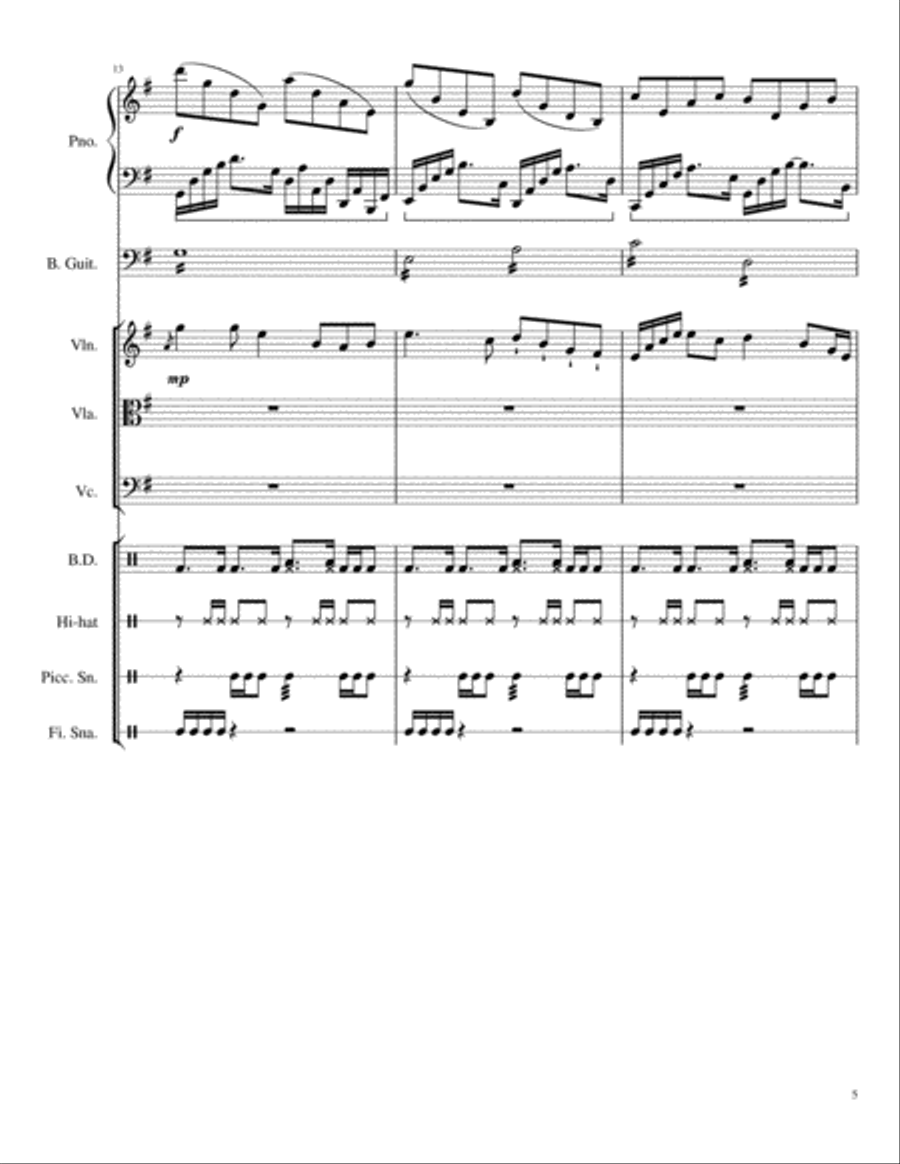 You're my inspiration Small Ensemble scores gallery preview page 5