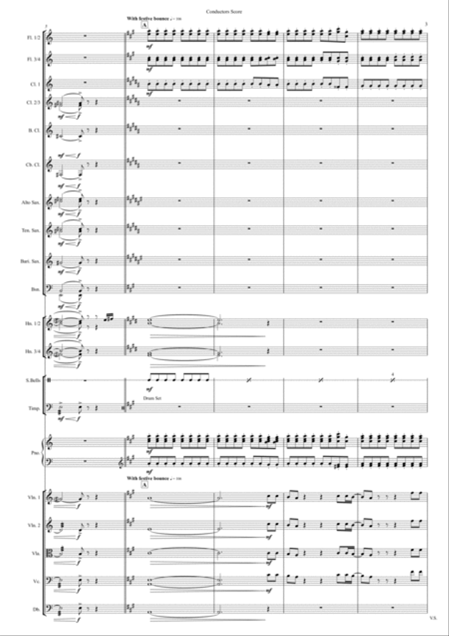 Merry Christmas Everyone Full Orchestra scores gallery preview page 3