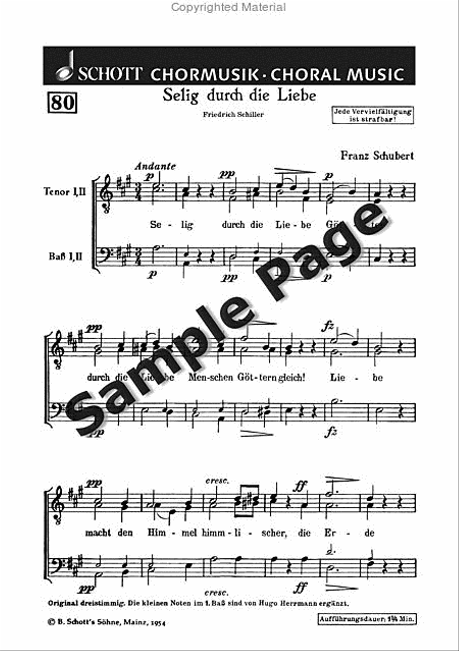 Selig Durch Die Liebe TTBB scores gallery preview page 2