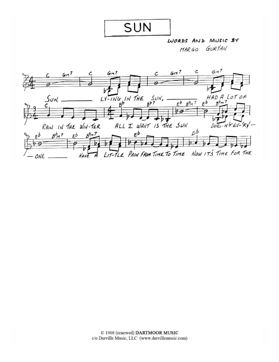 Sun Sun Piano scores gallery preview page 1