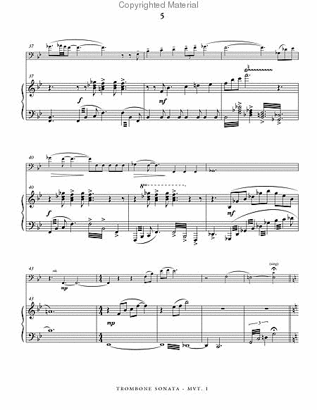 Trombone Sonata (score & 1 part) image number null
