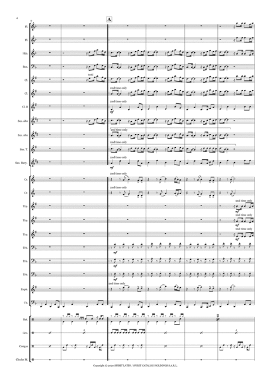 Cumbia Sobre El Mar Concert Band scores gallery preview page 4