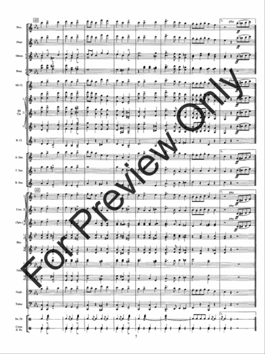 Solid Men To The Front Concert Band scores gallery preview page 11