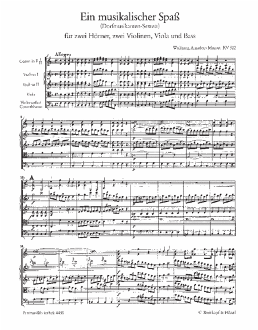 A Musical Joke K. 522 Orchestra scores gallery preview page 2