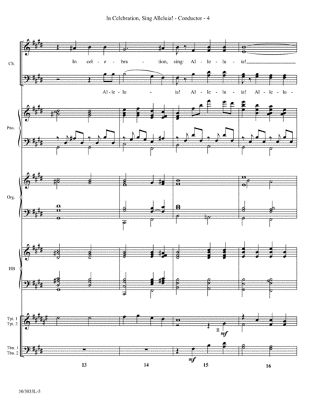 In Celebration, Sing Alleluia! - Instrumental Ensemble Score and Parts