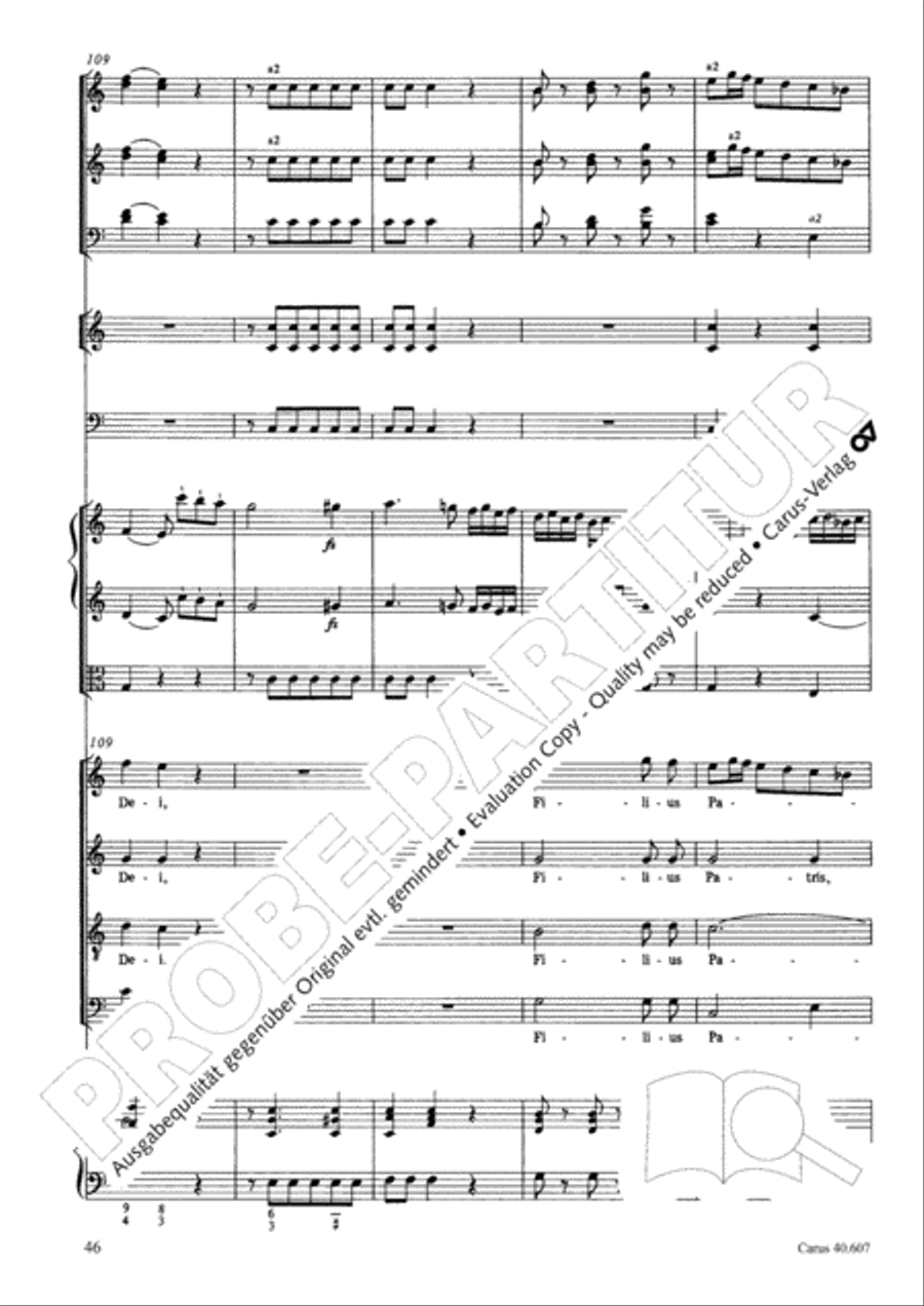 Mass in time of war (Missa in tempore belli) 4-Part scores gallery preview page 57