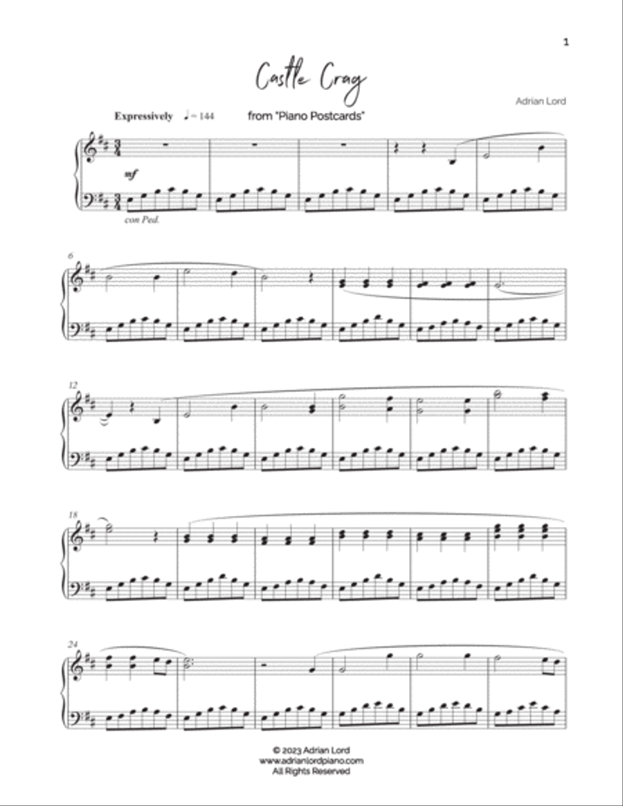 Castle Crag Piano Solo scores gallery preview page 2