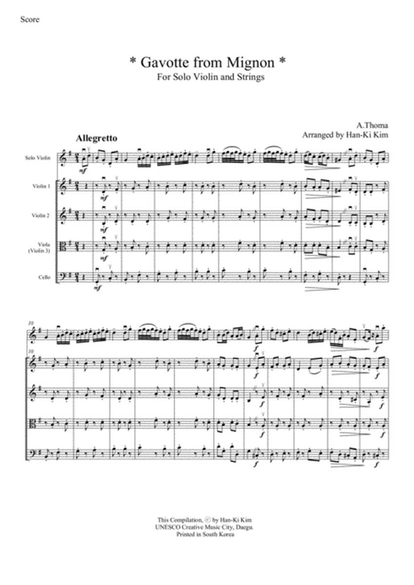 Gavotte from Mignon (For Solo Violin and Strings) image number null