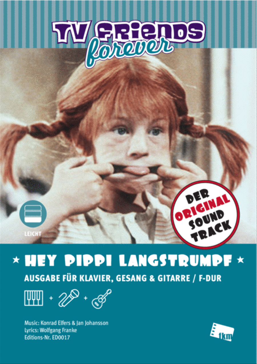 Hey, Pippi Langstrumpf Piano, Vocal, Guitar scores gallery preview page 1