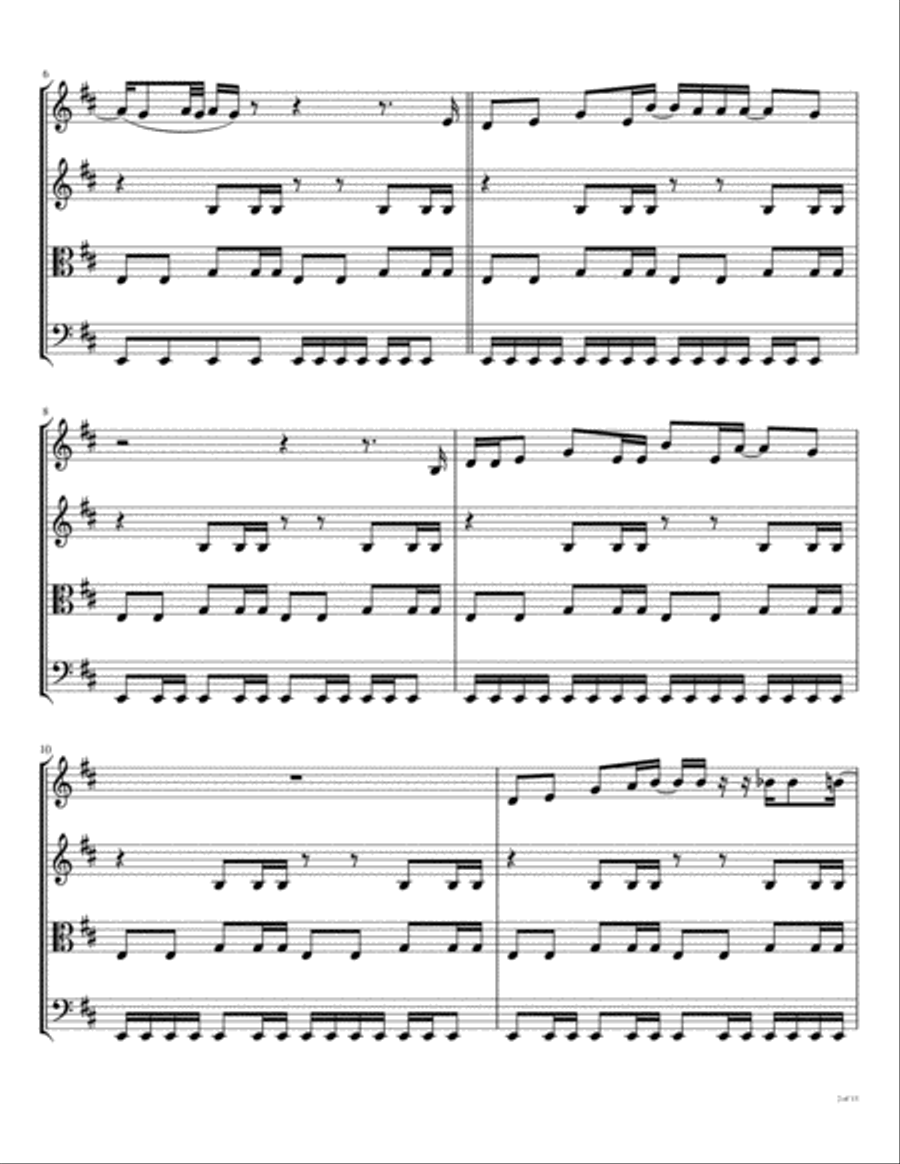 Helter Skelter String Quartet scores gallery preview page 3