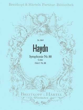 Book cover for Symphony No. 88 in G major Hob I:88