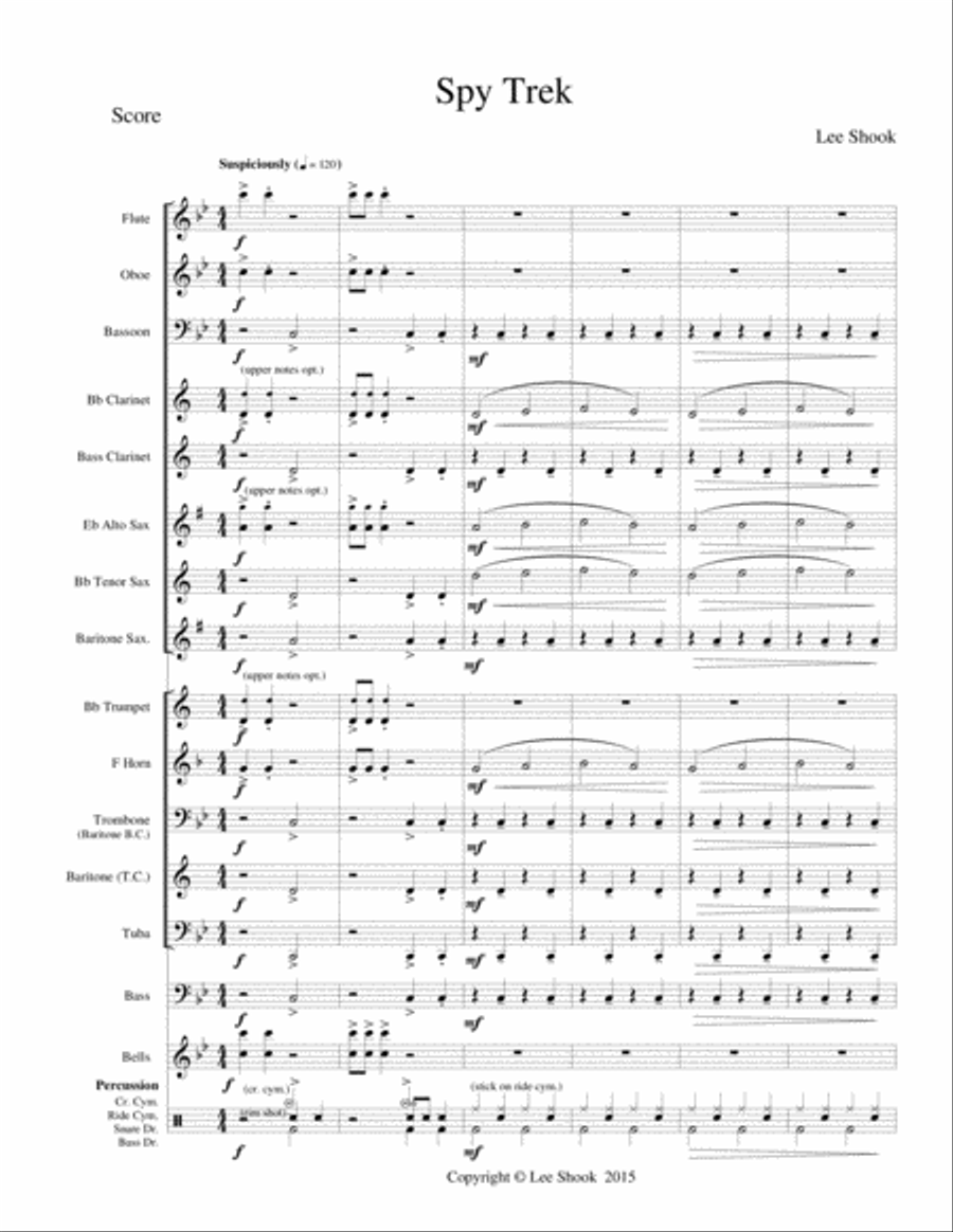 Spy Trek Concert Band scores gallery preview page 4