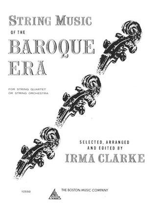 Book cover for String Music of the Baroque Era for String Quartet