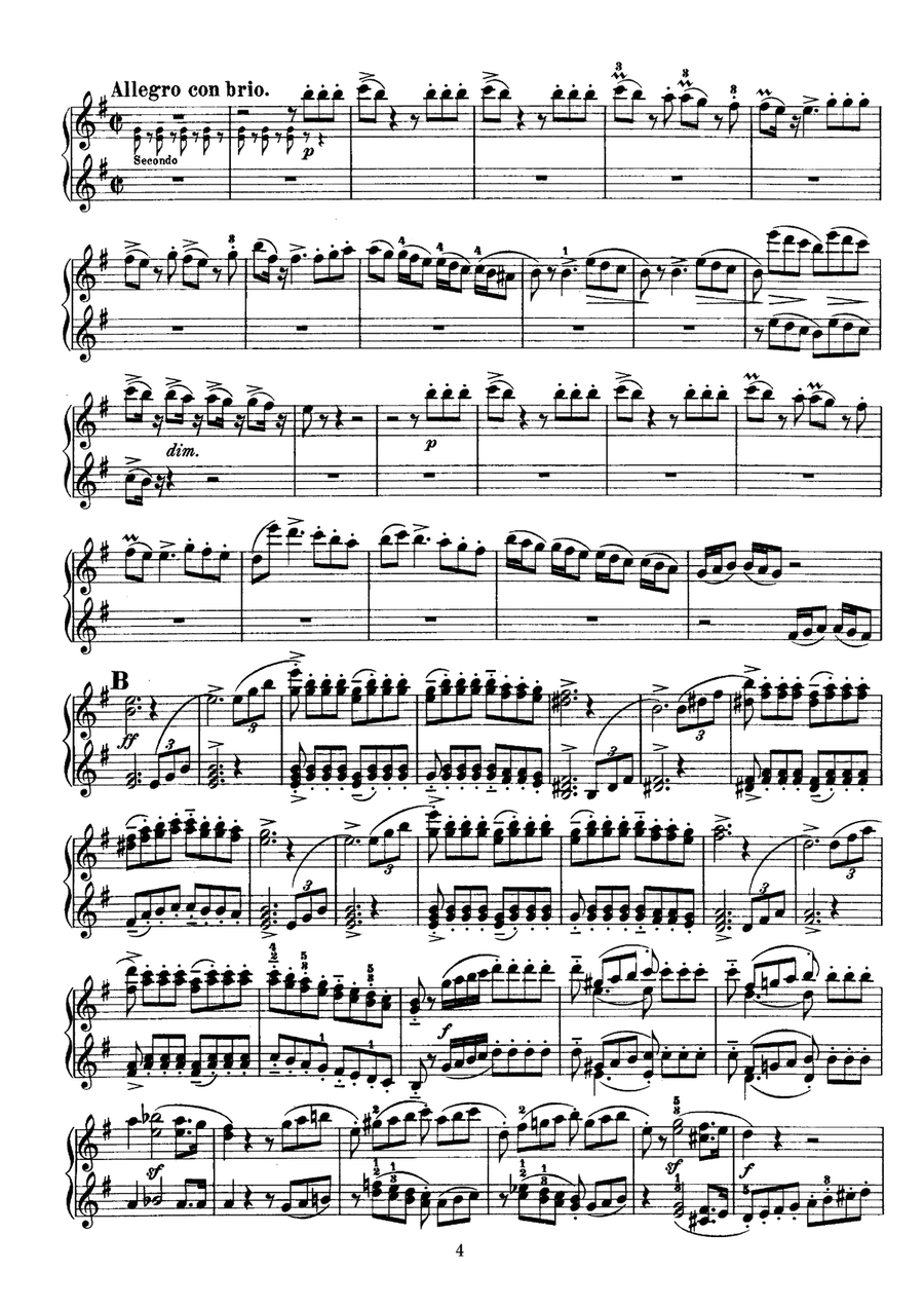 Rossini The Barber of Sevilla Overture, for piano duet(1 piano, 4 hands), PR821 1 Piano, 4-Hands scores gallery preview page 4