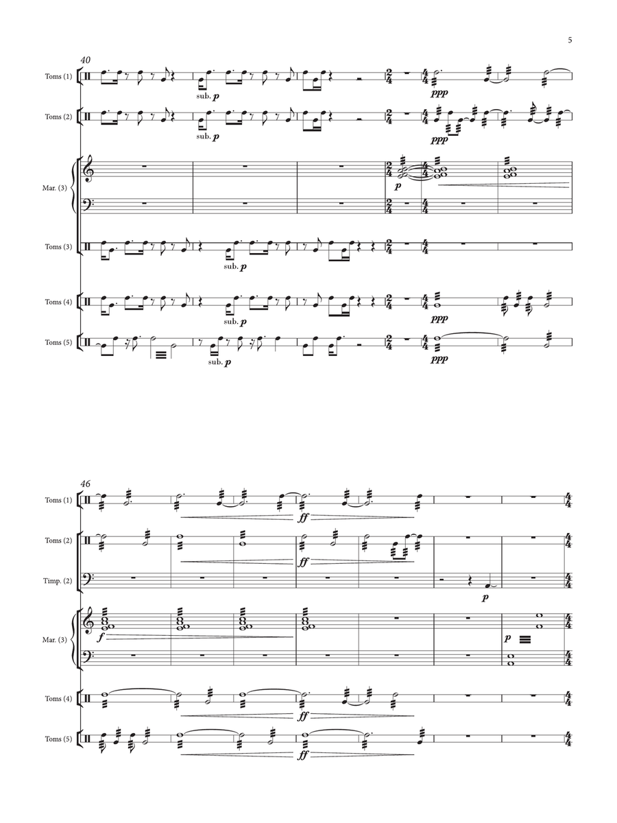 I Shudder To Think (Score and Parts) Percussion Ensemble scores gallery preview page 5