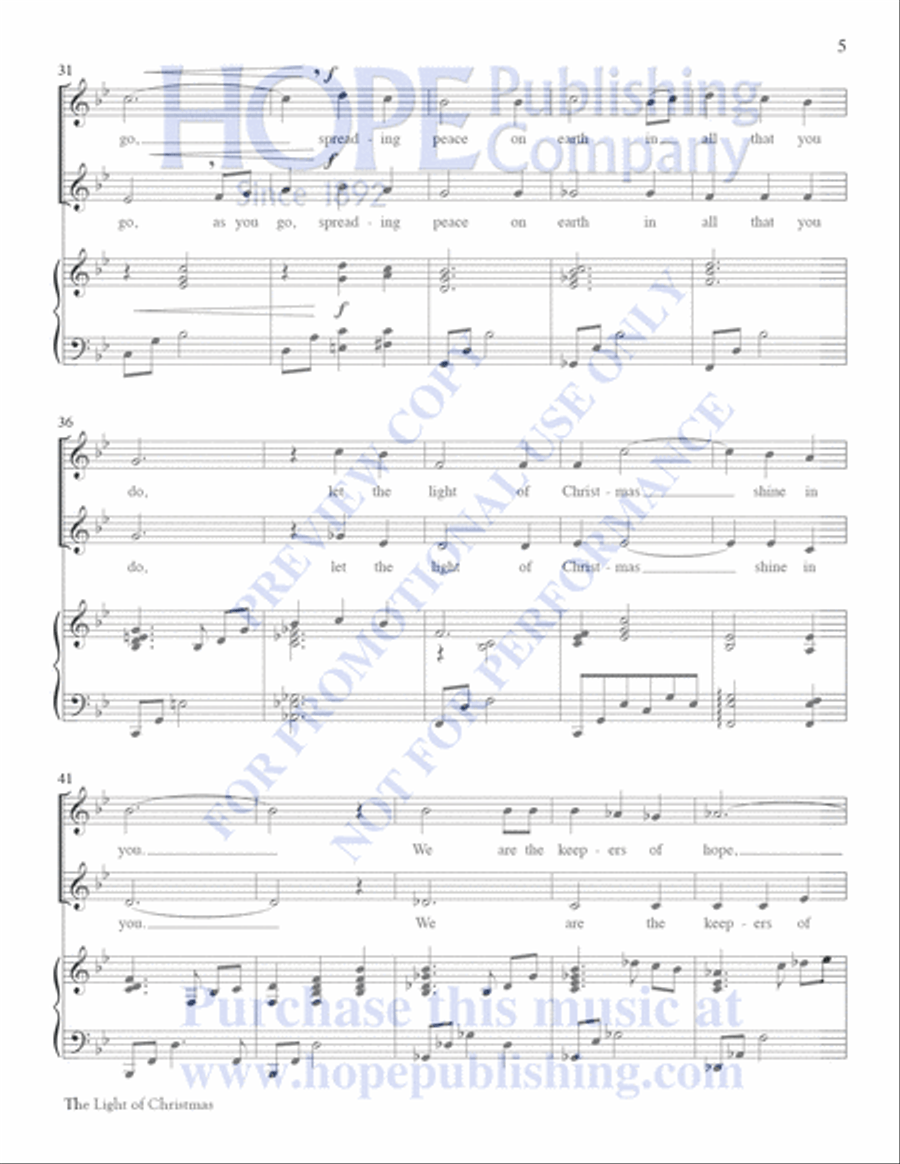 The Light of Christmas Handbell Choir scores gallery preview page 5