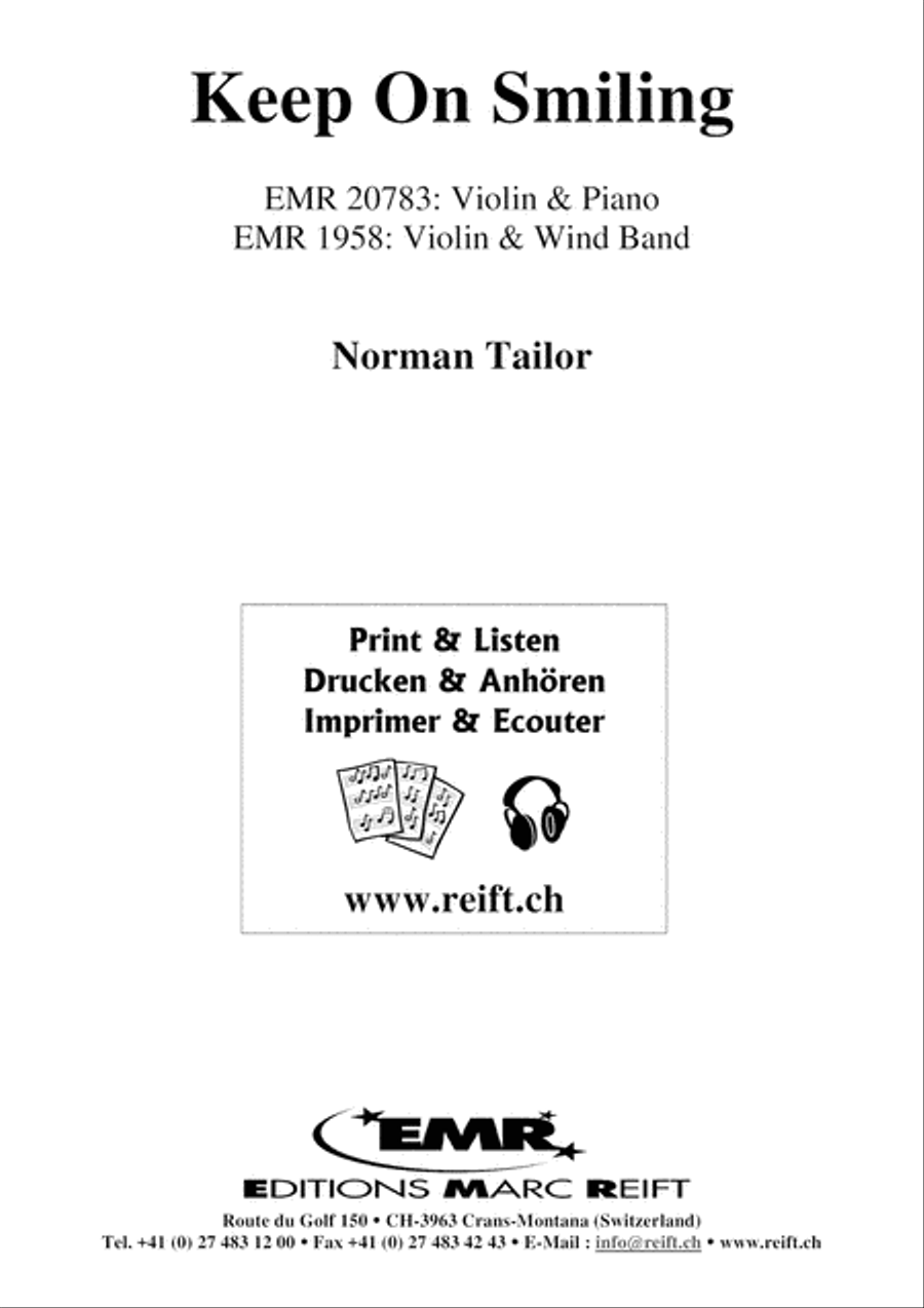 Keep On Smiling Violin Solo scores gallery preview page 1