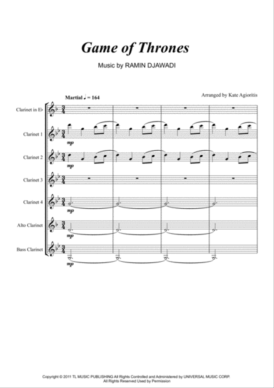 Game Of Thrones Woodwind Ensemble scores gallery preview page 2