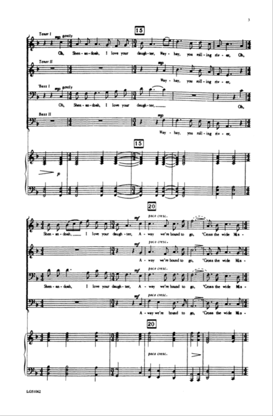 Shenandoah Men's Choir scores gallery preview page 10