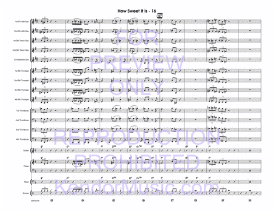 How Sweet It Is How Sweet It Is Jazz Ensemble scores gallery preview page 17