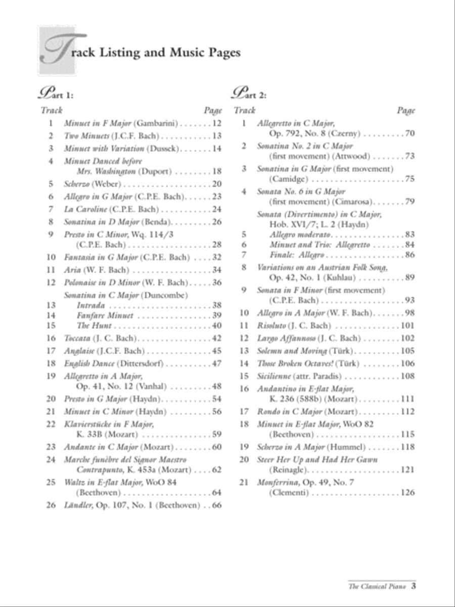 The Classical Piano: The Influence of Society, Style, and Musical trends on the Great Piano Composers Piano Solo scores gallery preview page 3