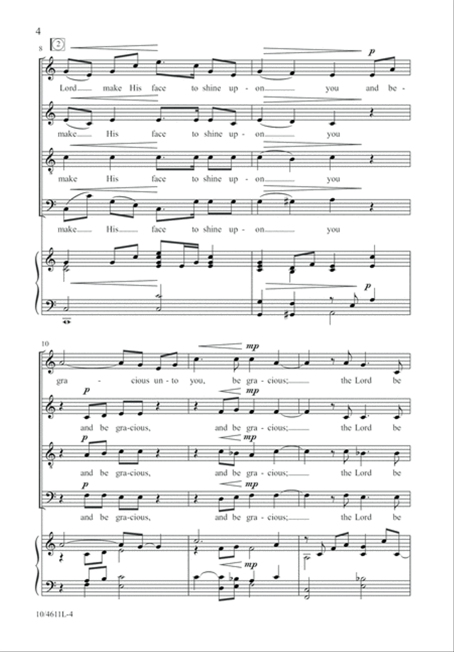 The Lord Bless You and Keep You 4-Part scores gallery preview page 4
