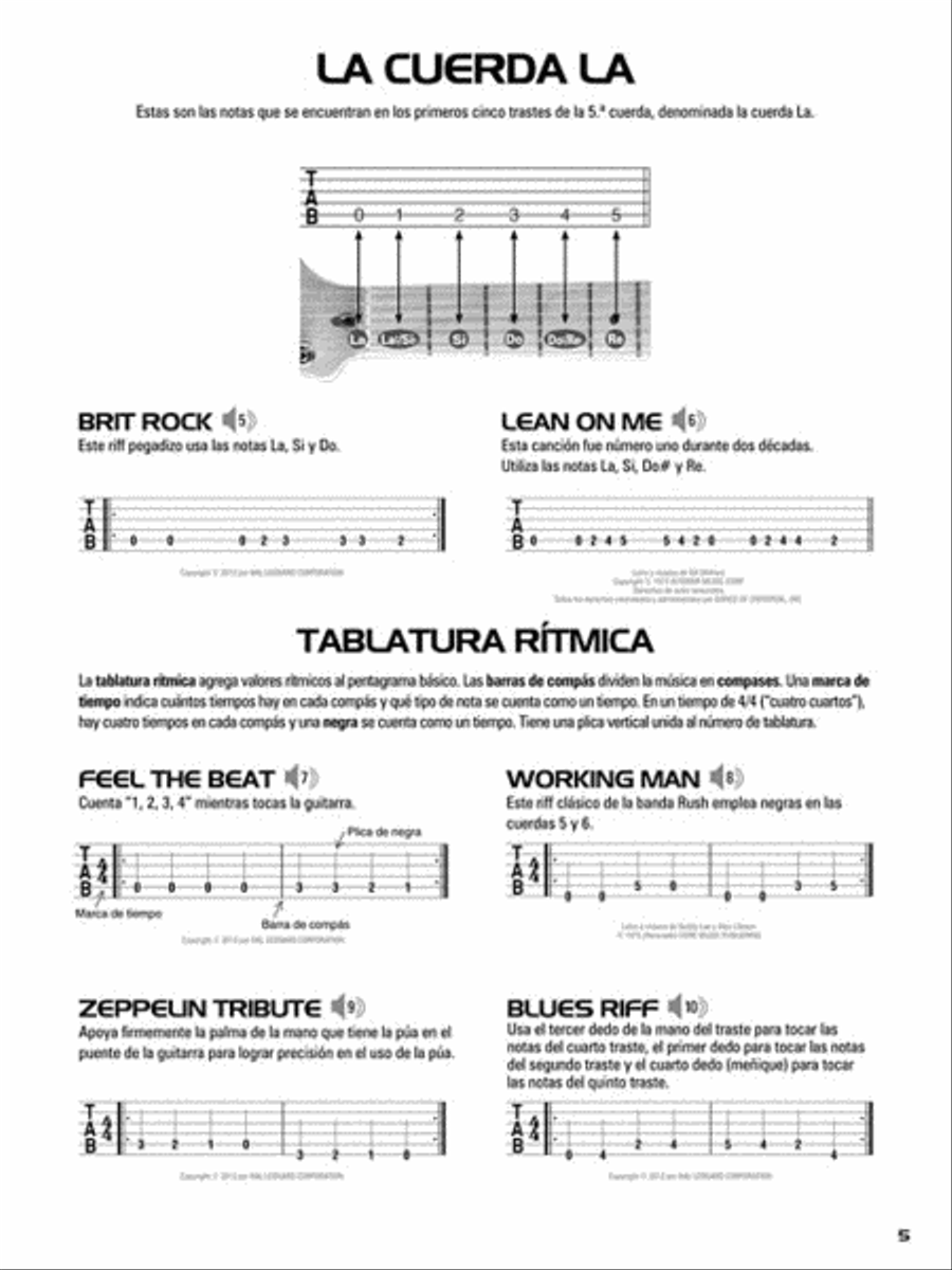 Hal Leonard Guitar Tab Method - Spanish Edition Guitar Tablature scores gallery preview page 4