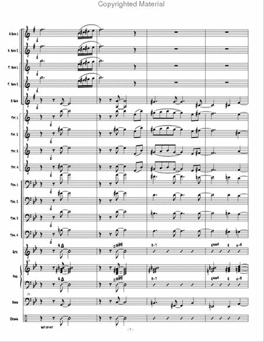 Dark Obsedian Jazz Ensemble scores gallery preview page 8