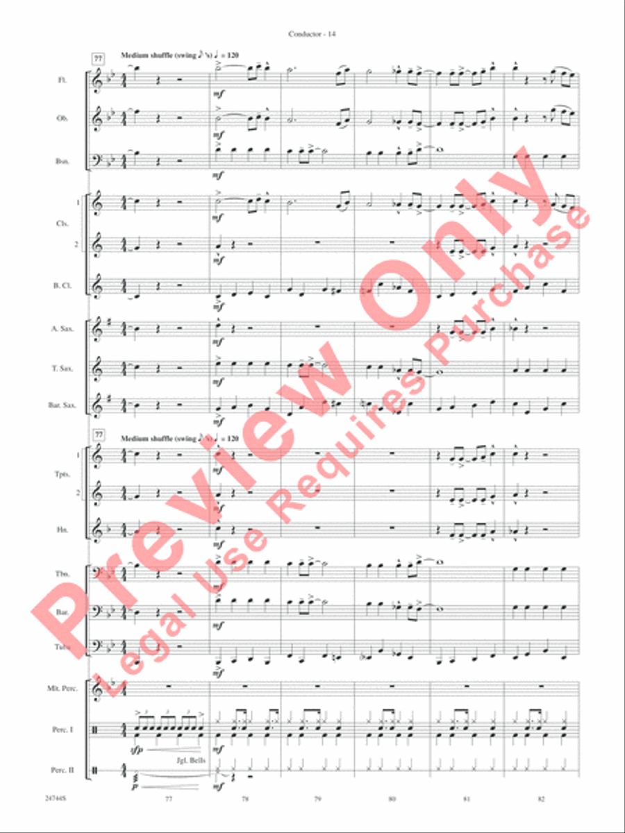Down Home Christmas Concert Band scores gallery preview page 16