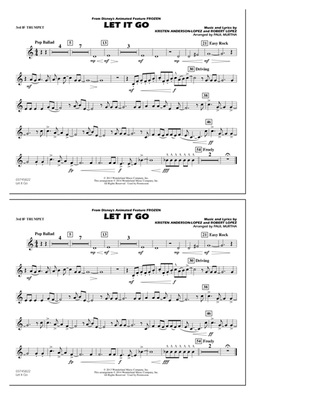 Let It Go - 3rd Bb Trumpet