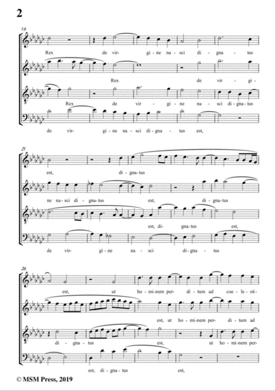Goudimel-Hodie nobis coelorum,in G flat Major,for A cappella 4-Part scores gallery preview page 4