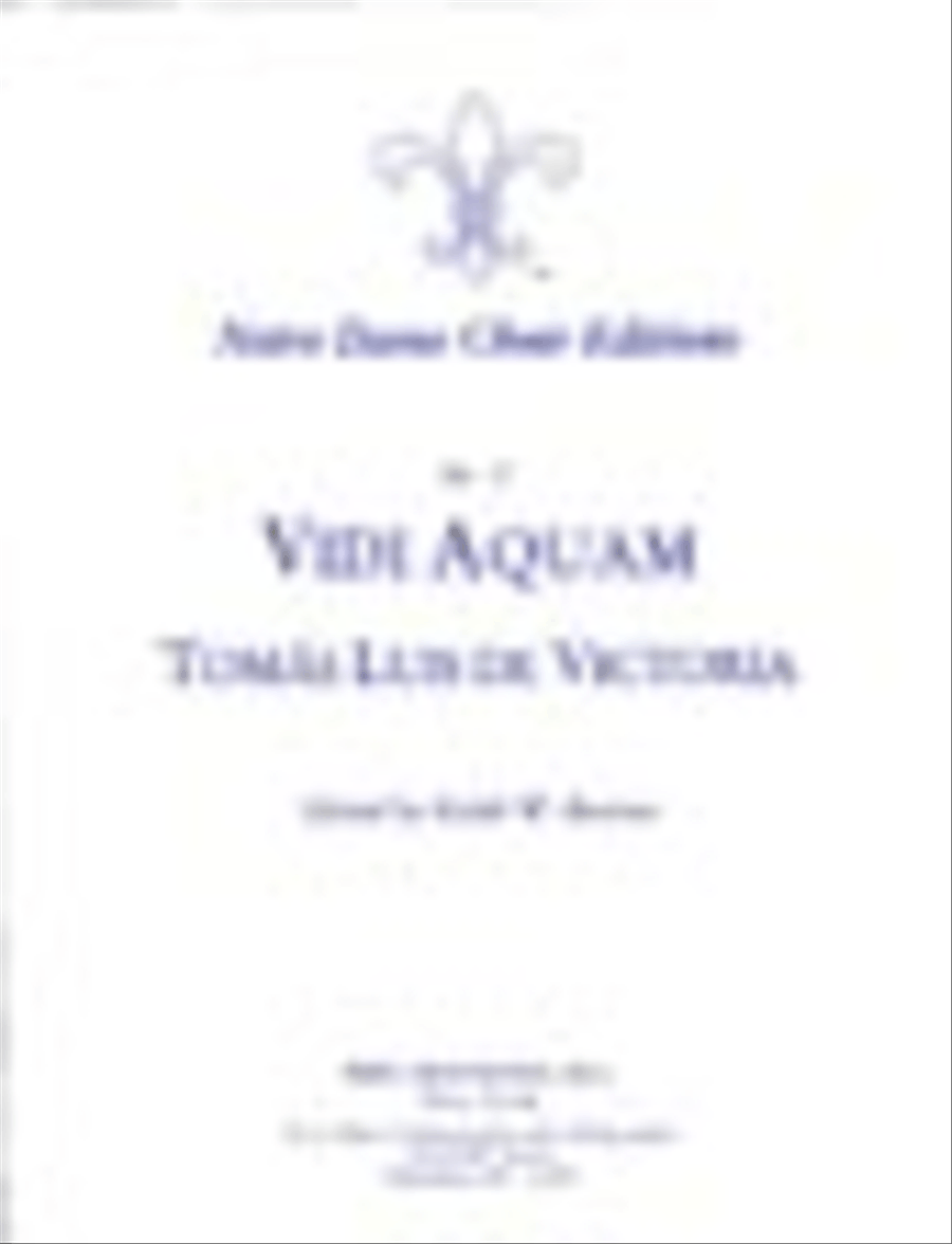 Vidi aquam for SATB Choir 4-Part scores gallery preview page 1
