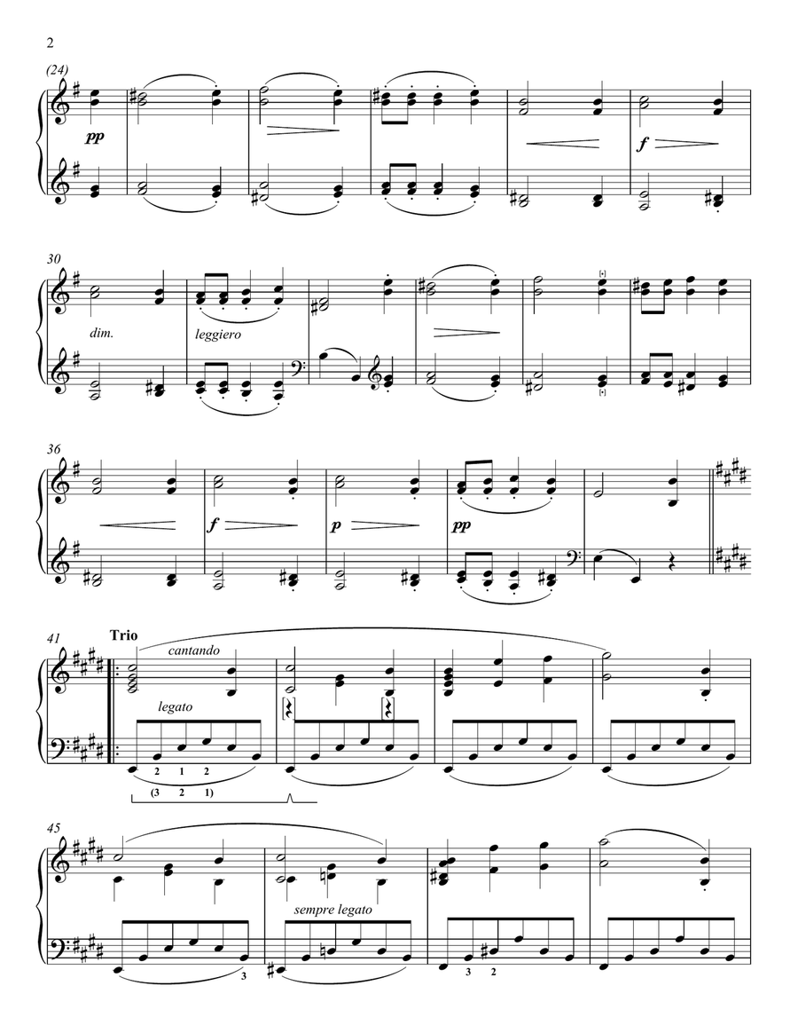 Minuet: Sadness Piano Solo scores gallery preview page 2