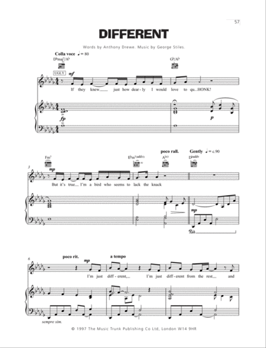 Honk! (Vocal Selections) Piano, Vocal, Guitar scores gallery preview page 3