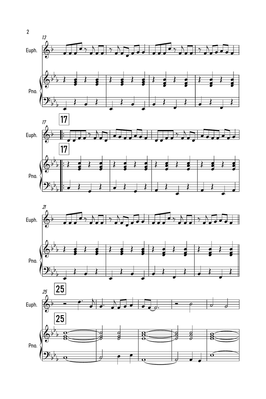 Savage Love Euphonium scores gallery preview page 2
