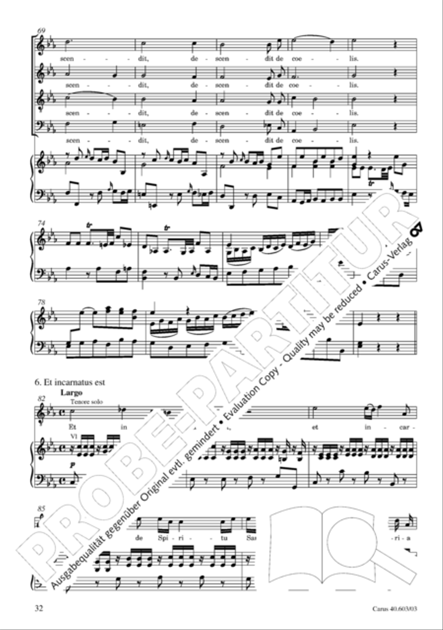 Grosse Orgelsolomesse in Es 4-Part scores gallery preview page 33