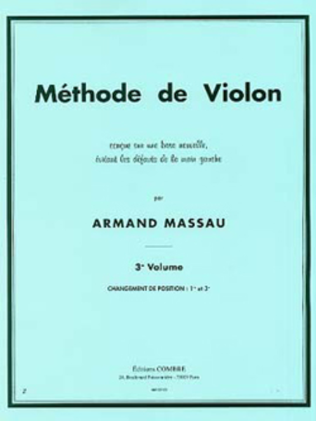 Methode de violon - Volume 3 (1er et 3eme positions)