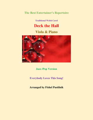 Piano Background for "Deck The Hall"-Viola and Piano
