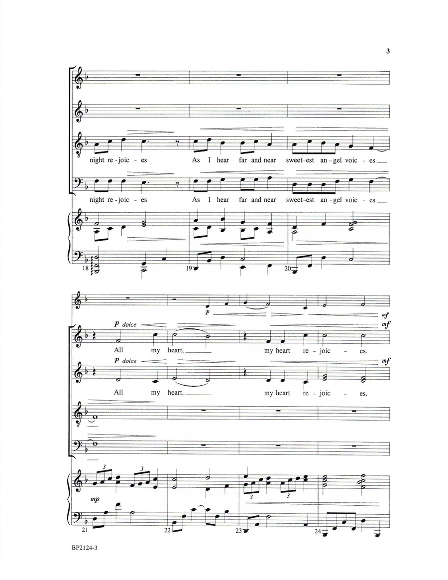 All My Heart This Night Rejoices 4-Part scores gallery preview page 4