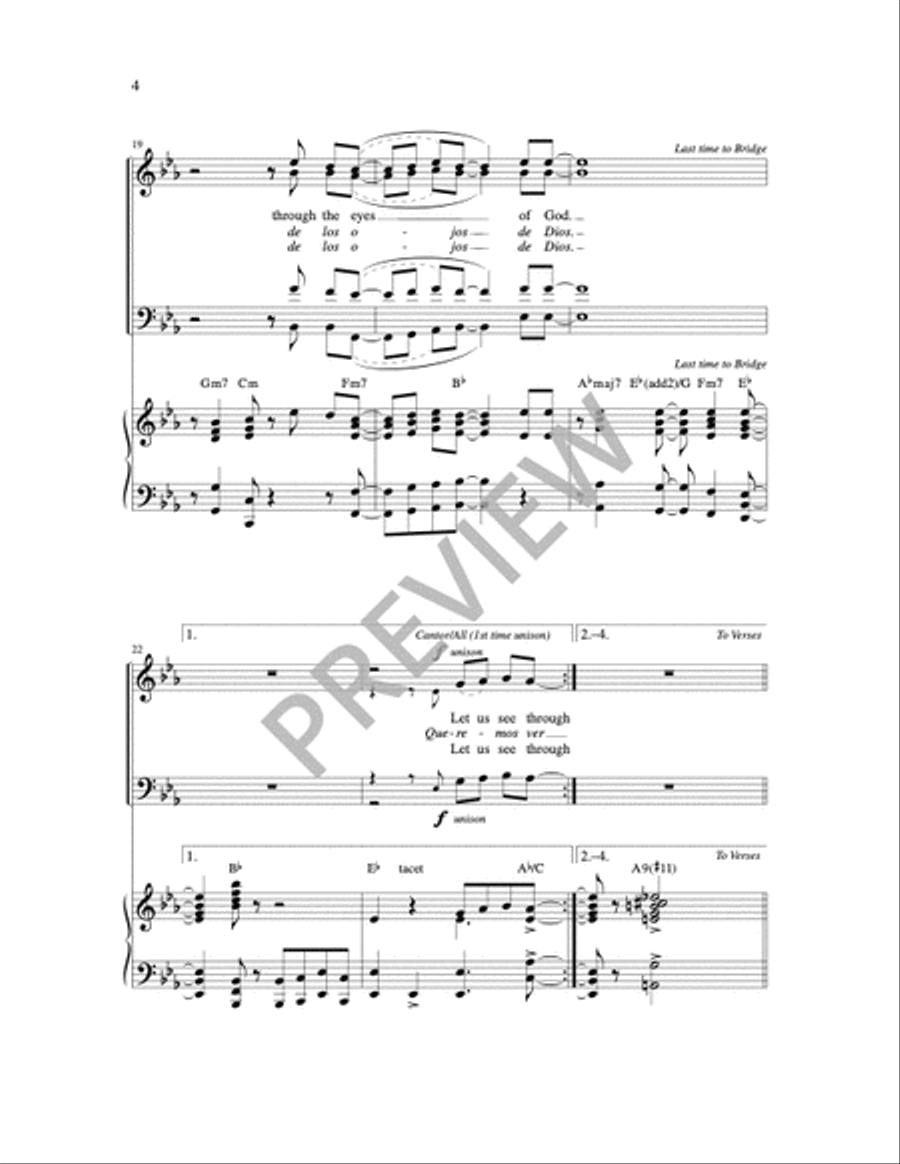 Through the Eyes of God Through the Eyes of God 4-Part scores gallery preview page 9