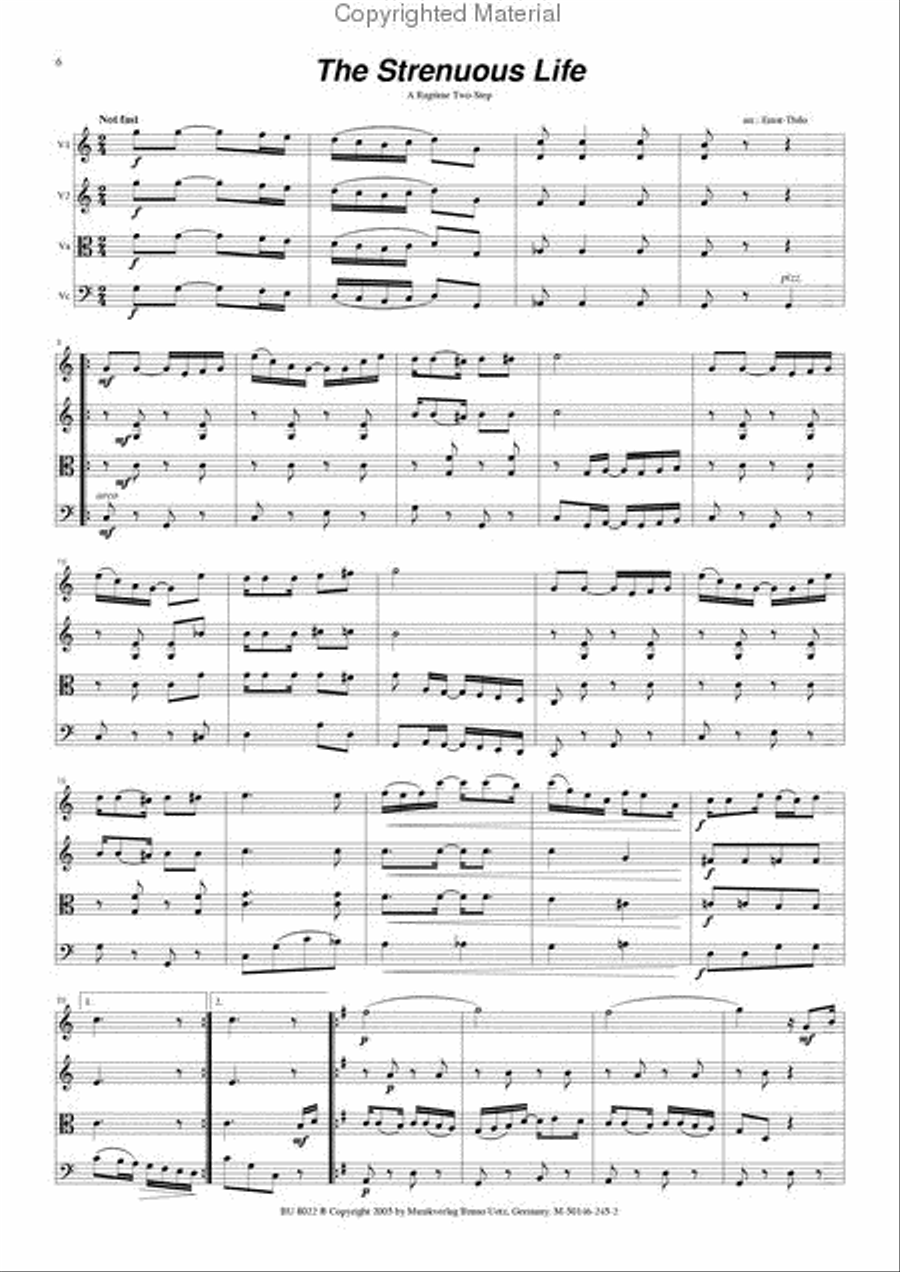 Elite Syncopations/Strenuous String Quartet scores gallery preview page 3