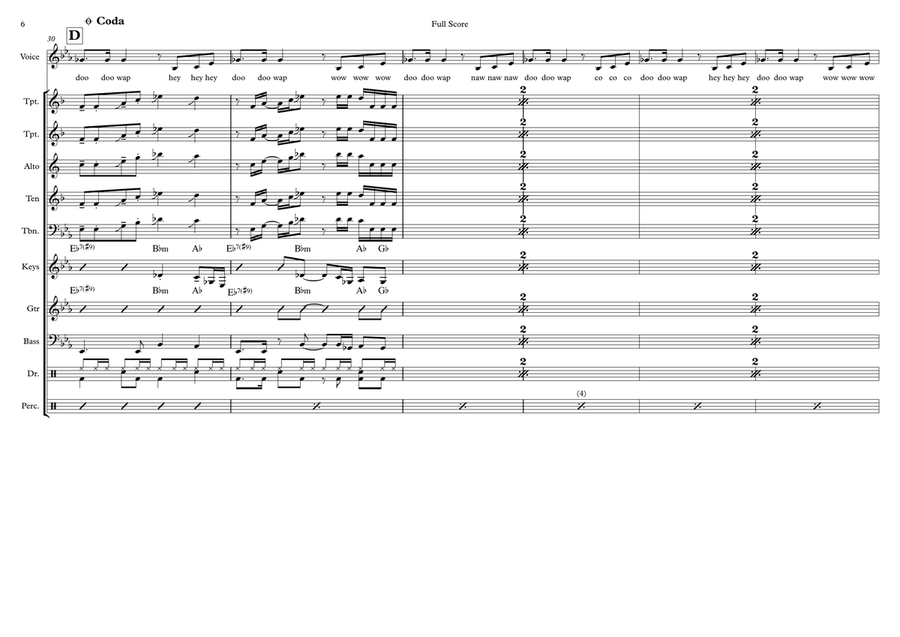 You Haven't Done Nothin' Large Ensemble scores gallery preview page 6