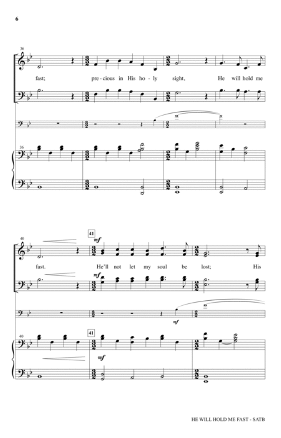 He Will Hold Me Fast He Will Hold Me Fast 4-Part scores gallery preview page 5