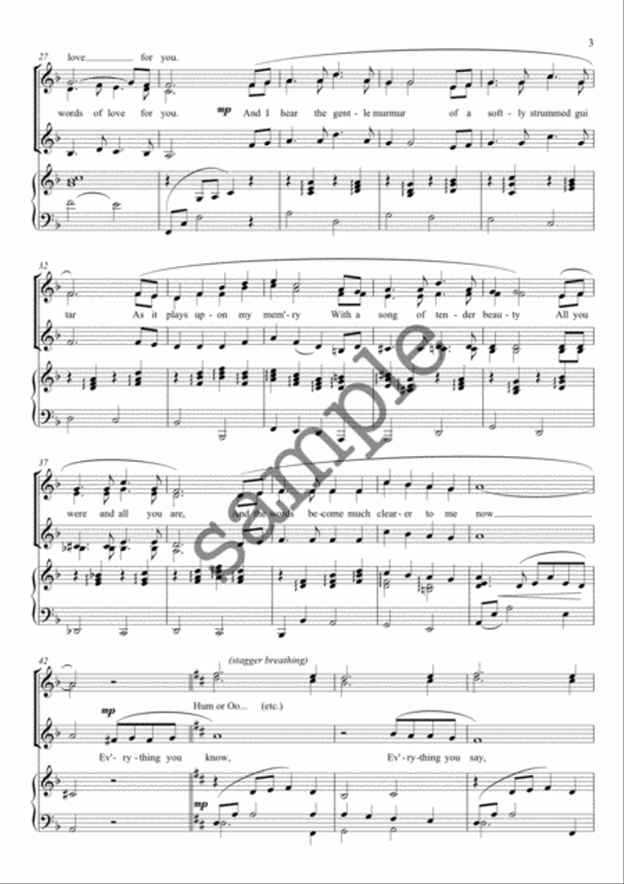 All You Were and All You Are SSAA scores gallery preview page 3